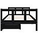 Giroletto Bambini con Cassetti Nero 90x200cm Massello di Pino - Foto miniatura 8