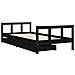 Giroletto Bambini con Cassetti Nero 90x200cm Massello di Pino - Foto miniatura 9