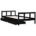 Giroletto Bambini con Cassetti Nero 90x200cm Massello di Pino - Foto miniatura 10