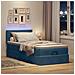 Pouf Letto Con Materasso E Led Blu Scuro 80x200cm In Velluto - Foto miniatura 3