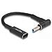 Cavo adattatore per portatile Cavo di ricarica USB Type-C femmina per HP 4,5 x 3,0 mm maschio 90° angolato 15 cm - Foto miniatura 1