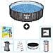 Piscina Fuori Terra - In Giro - 427x107 Cm - Grigio - Include Accessori Coordinati Cb35 - Foto miniatura 1