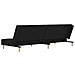 Divano Letto A 2 Posti Con 2 Cuscini Nero In Tessuto - Foto miniatura 7