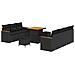 Set da Giardino  10 Pezzi con Cuscini Nero Polyrattan, Set da Giardino  3 Pezzi con Cuscini Nero Polyrattan - Foto miniatura 1