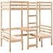 Giroletto Soppalco con Scrivania e Sedie 90x190cm Legno Pino - Foto miniatura 1