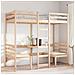 Giroletto Soppalco con Scrivania e Sedie 90x190cm Legno Pino - Foto miniatura 3