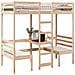 Giroletto Soppalco con Scrivania e Sedie 90x190cm Legno Pino - Foto miniatura 4