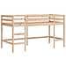 Letto a Soppalco con Tende Bambini Rosa 90x190 cm Massello Pino - Foto miniatura 6