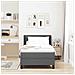 Letto box spring con materasso Grigio scuro 100 x 200 cm - Foto miniatura 5