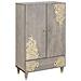Credenza con lo scaffale Grigio e Oro 60 x 33.5 x 100 cm - Foto miniatura 1