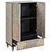 Credenza con lo scaffale Grigio e Oro 60 x 33.5 x 100 cm - Foto miniatura 2