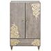 Credenza con lo scaffale Grigio e Oro 60 x 33.5 x 100 cm - Foto miniatura 3