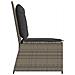 Panca Reclinabile da Giardino con Cuscini Grigia in Polyrattan - Foto miniatura 5