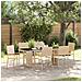 Set da Pranzo per Giardino 7 pcs Beige 190 x 80 x 75 cm - Foto miniatura 2