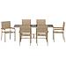 Set da Pranzo per Giardino 7 pcs Beige 190 x 80 x 75 cm - Foto miniatura 7