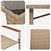 Set da Pranzo per Giardino 7 pcs Beige 190 x 80 x 75 cm - Foto miniatura 9