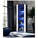 Komodee, Vetrina Tivoli, Nero/bianco, Larghezza 55 Cm X Altezza 159 Cm X Profondità 35 Cm, Led Blu, 3 Ripiani, Per Soggiorno, Camera Da Letto, Anticamera - Foto miniatura 1