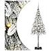 Albero di Natale con 150 LED Bianco 150 cm PE e Acciaio - Foto miniatura 1
