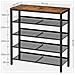 Scarpiera rustica marrone con 4 ripiani, stile industriale LBS038B01 - Foto miniatura 3