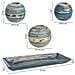 Set Vassoio E 3 Portacandele In Legno Di Bambù Blu 33x13x3h Cm - Foto miniatura 3