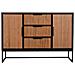 Credenza Con 3 Cassetti E 2 Ante In Legno E Metallo 120x40,5x81h Cm - Foto miniatura 2