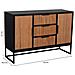 Credenza Con 3 Cassetti E 2 Ante In Legno E Metallo 120x40,5x81h Cm - Foto miniatura 3