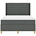 Letto a molle con materasso Grigio scuro 160 x 200 cm Tessuto - Foto miniatura 6