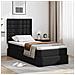 Letto con contenitore e LED Nero 90 x 190 cm Pelle Sintetica - Foto miniatura 2