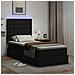 Letto con contenitore e LED Nero 90 x 190 cm Pelle Sintetica - Foto miniatura 5