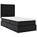 Letto con contenitore e LED Nero 90 x 190 cm Pelle Sintetica - Foto miniatura 6