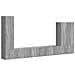 Set di Mobiletto da TV a Parete 6 pcs Grigio Sonoma - Foto miniatura 1