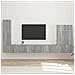 Set di Mobiletto da TV a Parete 6 pcs Grigio Sonoma - Foto miniatura 2