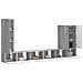 Set di Mobiletto da TV a Parete 6 pcs Grigio Sonoma - Foto miniatura 3