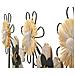 Appendiabiti Da Parete A Fiore In Ferro E Raffia — Stile Boho Chic - Foto miniatura 4