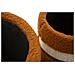 Set 2 Pouf Contenitore Saint-moritz In Teddy Marrone Ø40x47 E Ø32x38 Cm - Foto miniatura 8