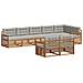Set di divani da esterno 8 pcs Grigio Naturale e Chiaro - Foto miniatura 1