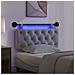 Testiera sospesa Con luce LED Grigio Chiaro Tessuto - Foto miniatura 5