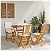 Sedie Bistro da Giardino 4 pcs Bianco Crema 38 x 46 x 85 cm - Foto miniatura 3