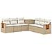 Set di divani 7 pcs Beige e Bianco Crema - Foto miniatura 1
