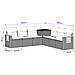 Set di divani 7 pcs Beige e Bianco Crema - Foto miniatura 8