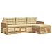 Set di divani da esterno 4 pcs Bianco e Beige - Foto miniatura 1