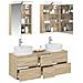 Set di mobili per il bagno 5 pcs Rovere Sonoma - Foto miniatura 3