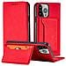 Custodia Magnetica Per Iphone 13 Pro Max, Portafoglio Per Carte, Supporto Per Carte, Rosso. - Foto miniatura 2