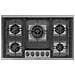 Milanello Gun Metal 5F Metallico Da incasso 80 cm Gas 5 Fornello (i) - Foto miniatura 1