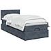 Letto ottomano con materasso Grigio Scuro 100 x 200 cm Velluto - Foto miniatura 3