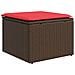 Set Divani da Giardino 6 pz con Cuscini Marrone in Polyrattan - Foto miniatura 6