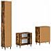 Set di armadietti da bagno in 3 pezzi ZWOLLE Rovere Fumo - Foto miniatura 5