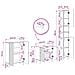 Set di armadietti da bagno in 3 pezzi ZWOLLE Rovere Fumo - Foto miniatura 8