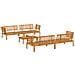 Set di divani 5 pz Antracite Legno di Acacia Massello - Foto miniatura 3