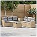 Set di divani 8 pz Beige e Grigio Chiaro - Foto miniatura 3
